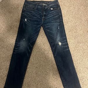 Dark American eagle ripped jeans